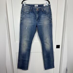 William Rast Blue Slim Straight Distressed Men’s Jeans 32/32